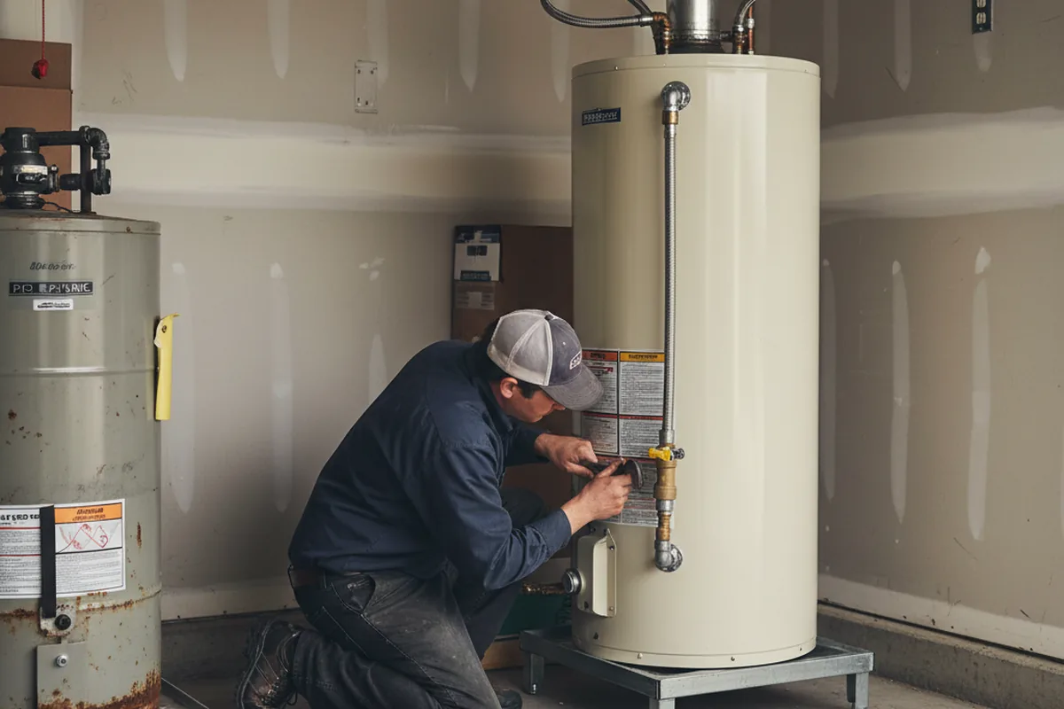 Water heater and shutoff valve replacement in Wallace